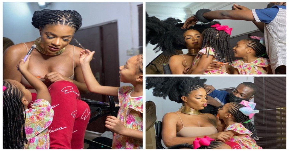 See Adorable new photos of BBNaija Venita and her two daughters that got people talking