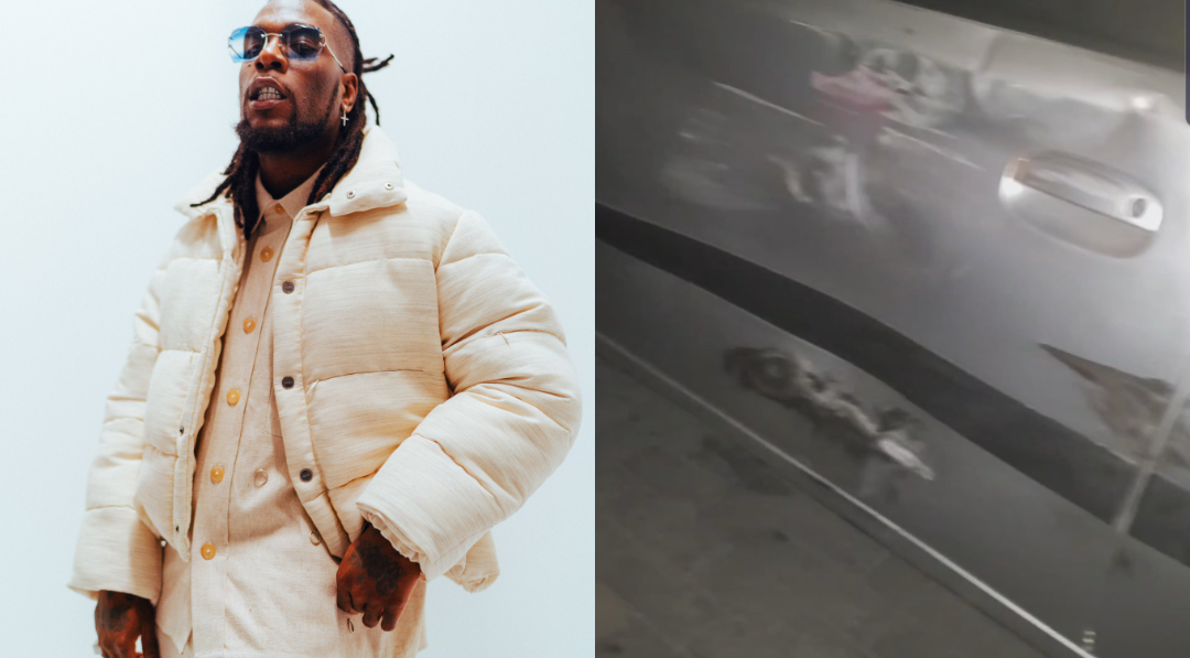 Man Calls Out Burna Boy After His Convoy Bashed His Car And The Singer Told Him To Fvck Off (Video)