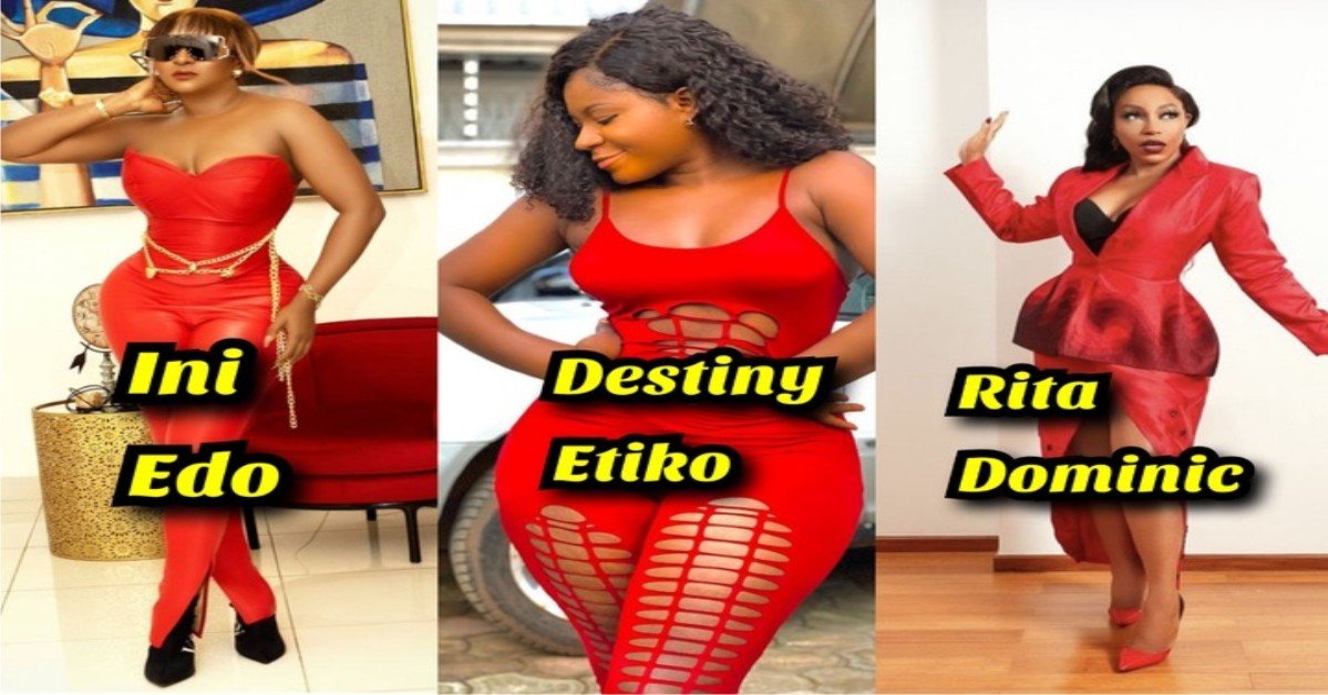 Valentine: Who Rocked The Red Outfit Best Between These 14 Nollywood Stars? (Photos)
