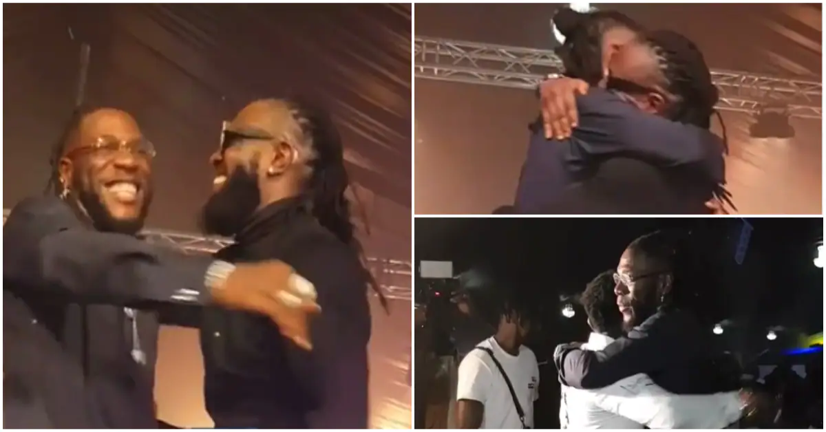 Video: Burna Boy, Timaya and Duncan Mighty All Hug Passionately During Homecoming Concert