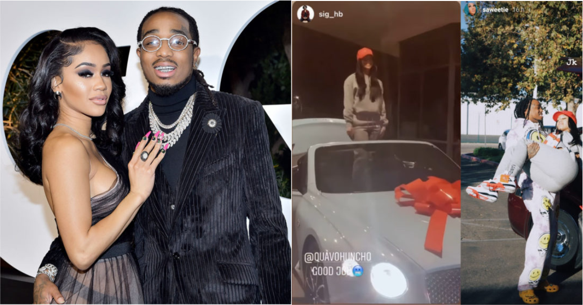 Quavo Allegedly Takes Back The 2021 Bentley He Gifted Saweetie For Xmas After She Broke Up With Him