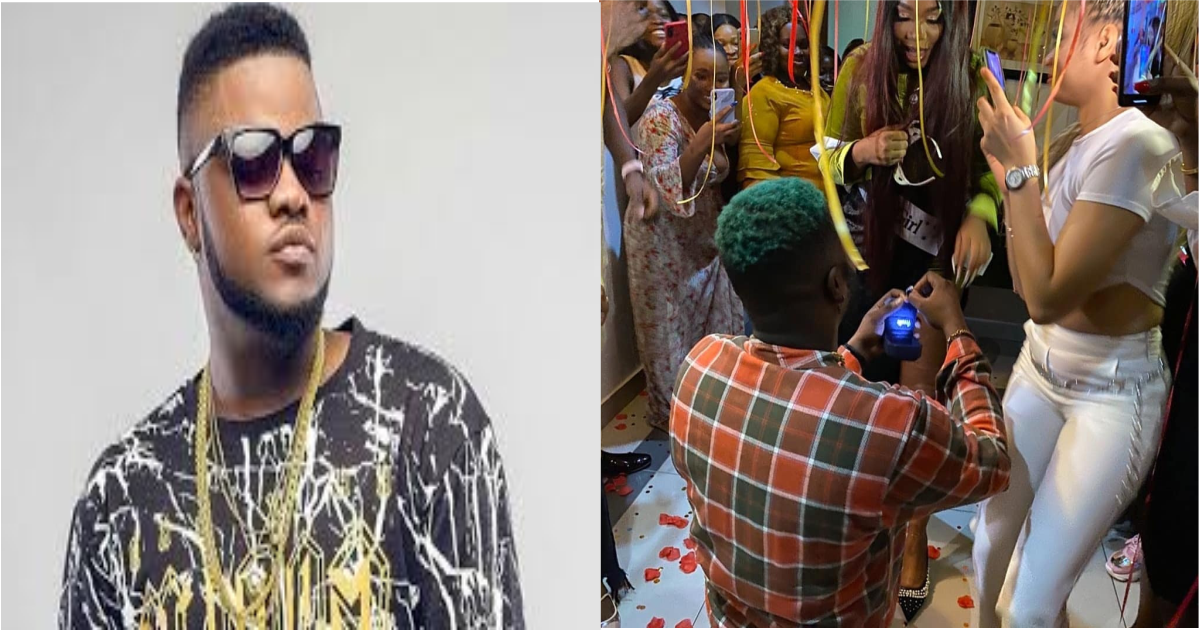 “She Said YES” –Watch Moment Singer Skales proposes To His Girlfriend (Video)