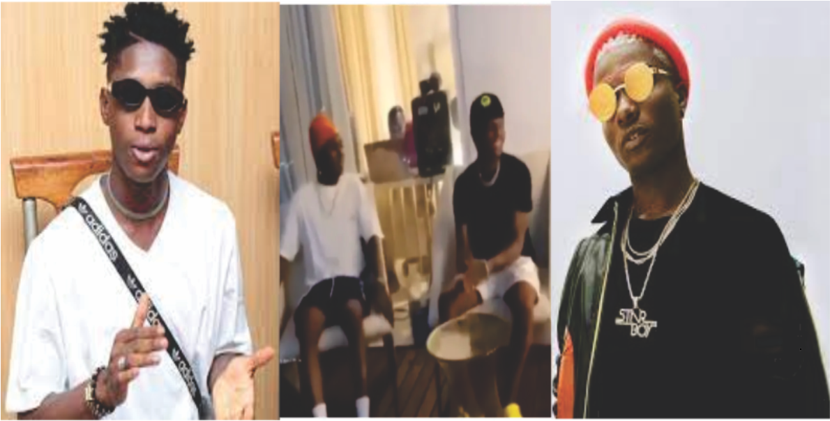 Wizkid Spotted Playing Cheerfully With Bella Shmurda As Their Record New Music In Ghana