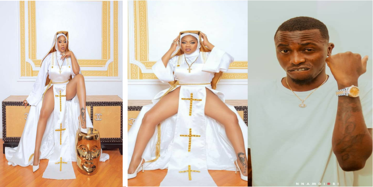 "Why Will You Even Disrespect The Holy Cross Like That"- Davido's Former PA, Aloma Warns Fashion Entrepreneur, Toyin Lawani, Over Her Racy Nun Outfit