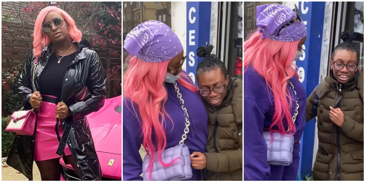 "Upon You Wear Mask She Still Recognize You": Young Girl Breaks Down In Tears After Bumping Into DJ Cuppy, Fans React