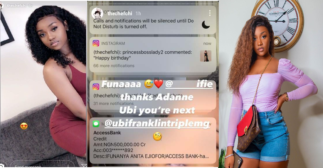 "Ubi you're next": Chioma Says As She Shows Off Huge Credit Alert She Received As Birthday Gift From
