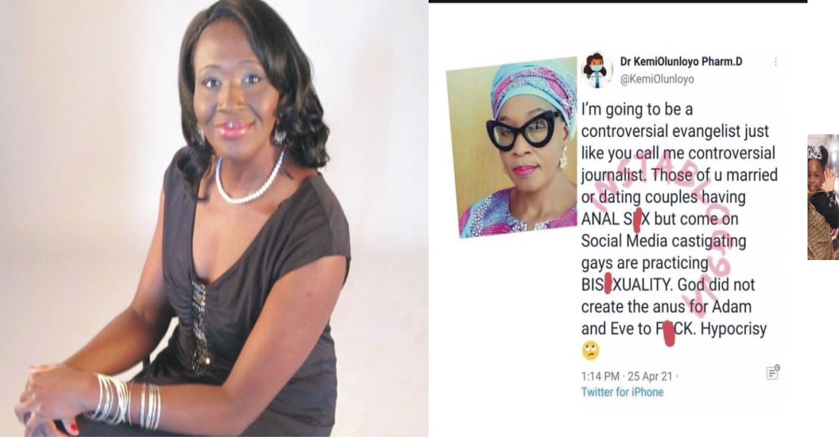 “God Did Not Create The Anus For Adam And Eve To F@CK” – Kemi Olunloyo