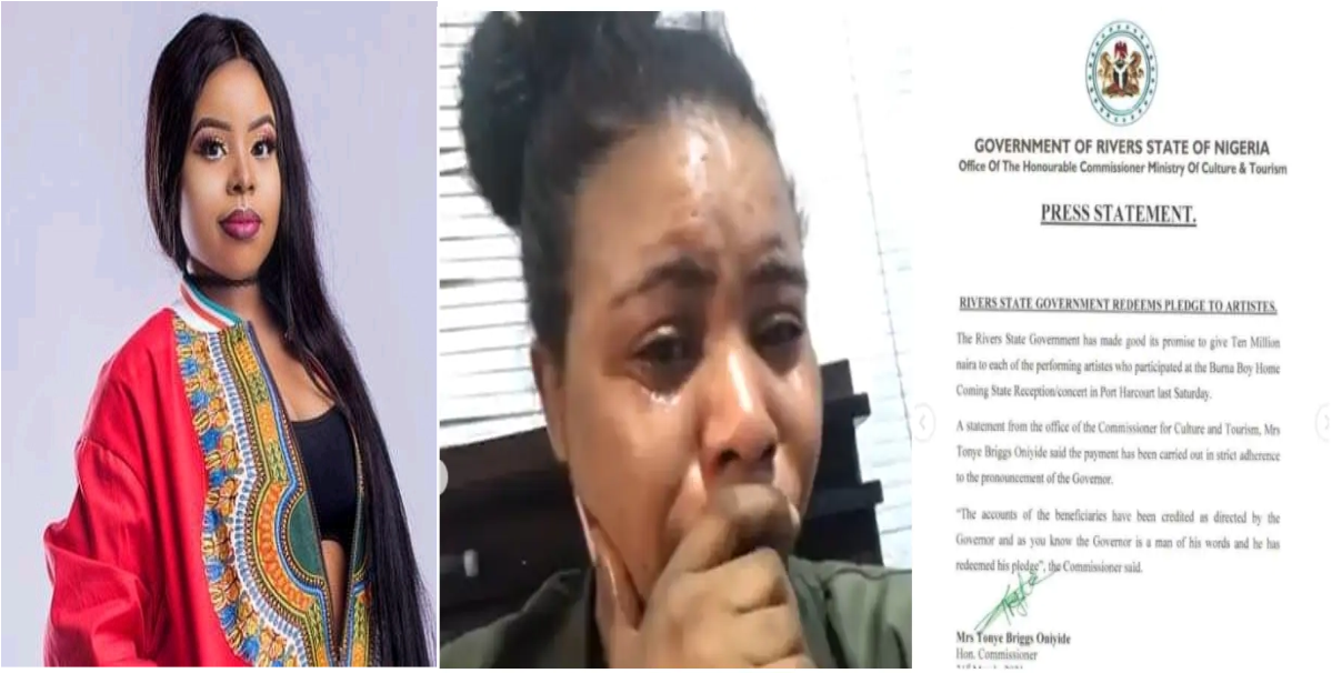 Talk And Do Governor: Kessydriz Breaks Down In Tears As Governor Wike Fulfils N10m Pledge