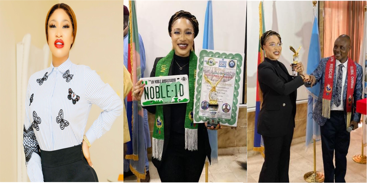 Tonto Dikeh Bags Another Reputable Award From United Nations