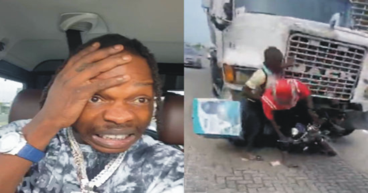 Video Of A Tanker That Almost Crushed A Dispatch Rider While Collecting Money From Naira Marley