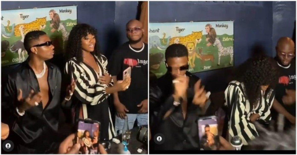 Video Of Wizkid Dancing With Gyakie And King Promise At An Event In Ghana (Video)