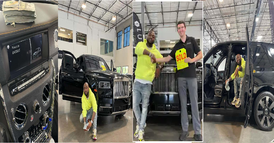 "God is good! I’m forever grateful to you all!!": Davido Says As He Acquire New 2021 Rolls Royce Worth Over N140M For Himself