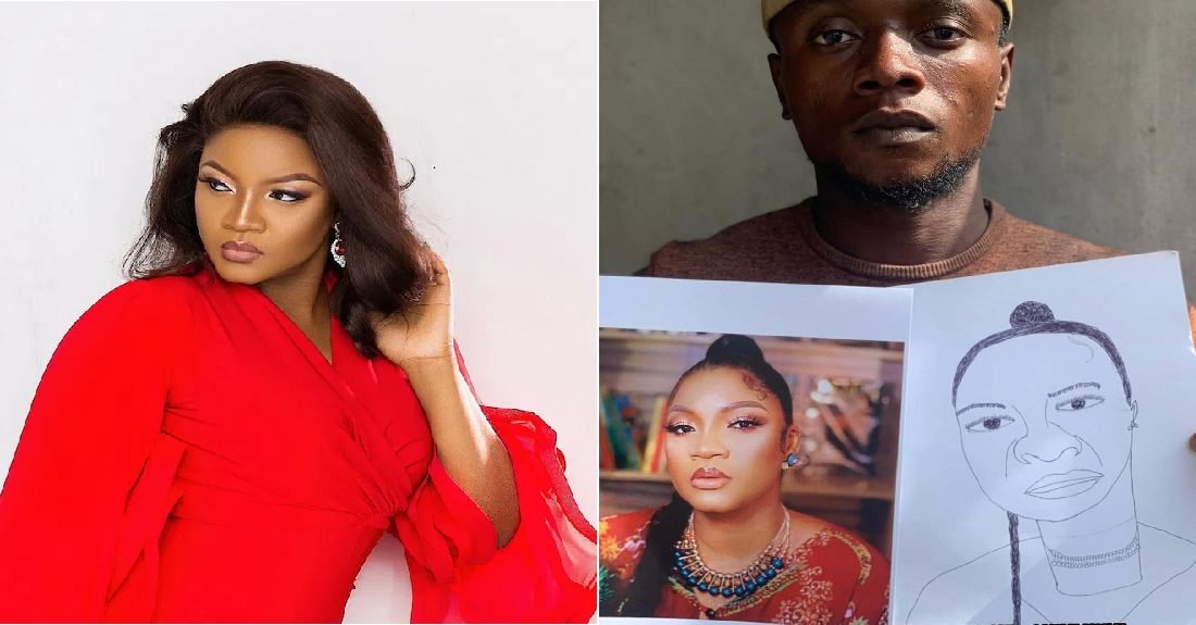 “Pls you’re not well. What is this?” – Omotola Jalade shades artist that drew her portrait