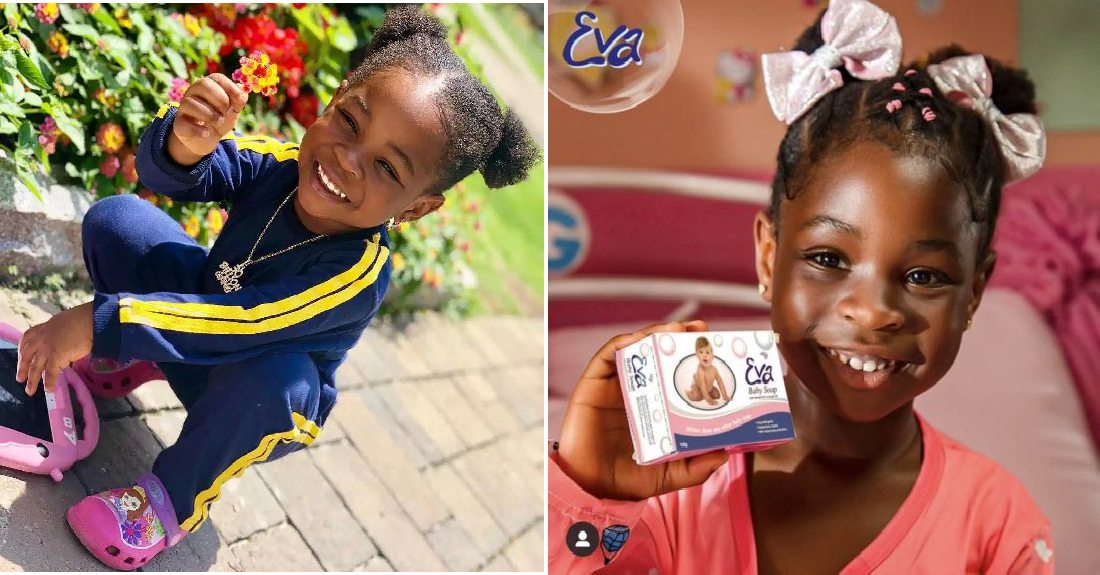 Imade Adeleke, Davido’s Daughter, Signs An Endorsement Deal With Eva Baby Soap (Photos)