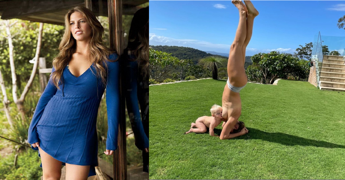 Australian Olympian Jane Bright Responds To A Slammed For Breastfeeding Her Child While Doing A Handstand