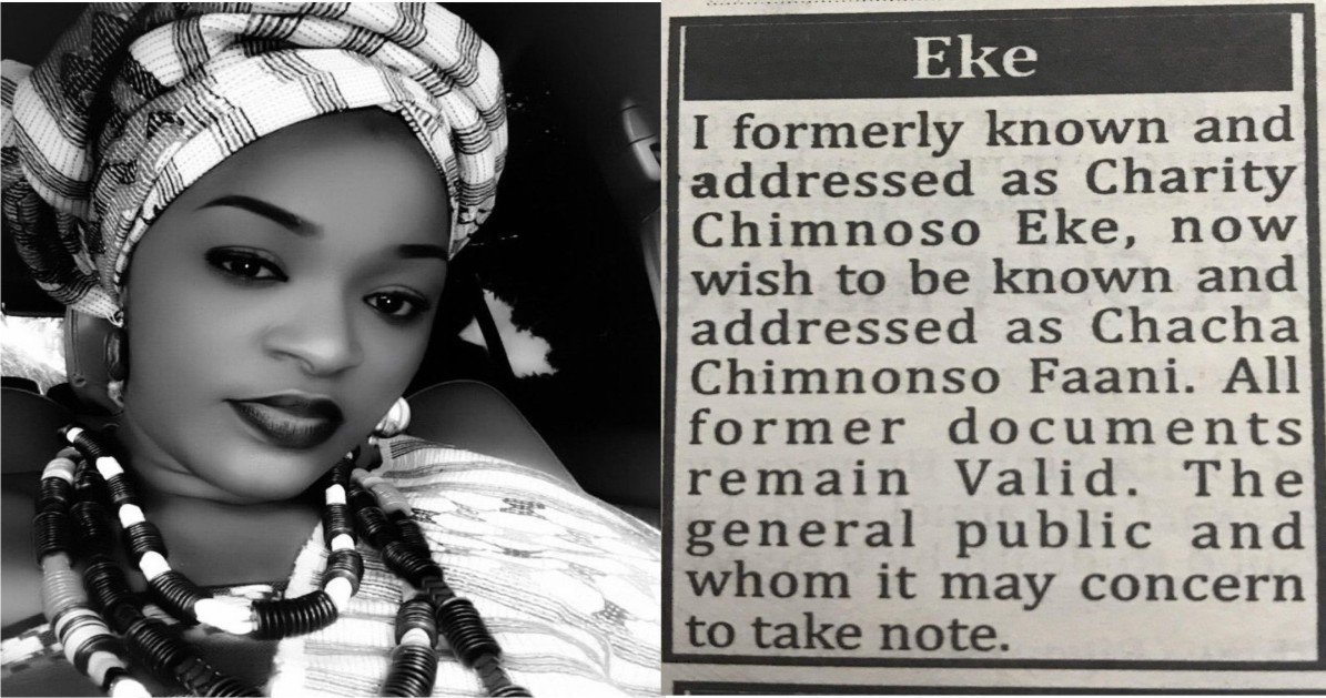 Nigerians Reacts as Actress Chacha Eke Goes for Change of Name - Blames Her Husband