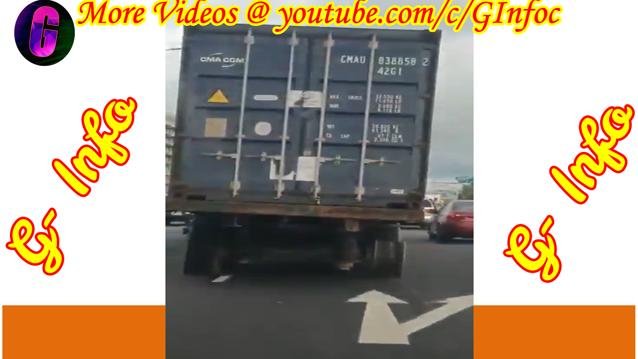Nigeria Situation - A truck With No Back Tire Carrying A Container