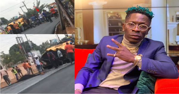 VIDEO: Ghanaian Singer, Shatta Wale Reportedly Molest Contractors For Not Letting Him Pass