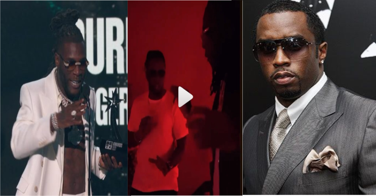 Odogwu!!! Burna Boy Celebrates With Diddy After His BET Award Win (VIDEO)