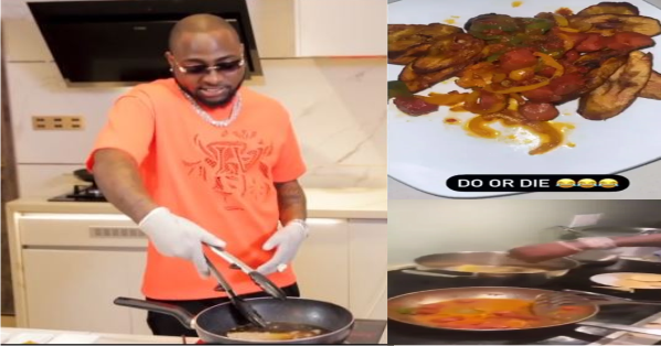 Singer, Davido Spotted "Cooking"(VIDEO)