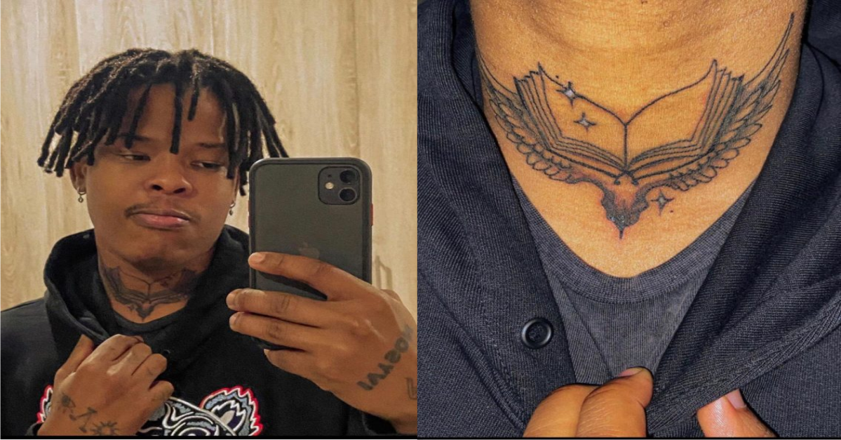 Rapper, Nasty C Shows Off His New Neck Tattoo(PHOTOS)