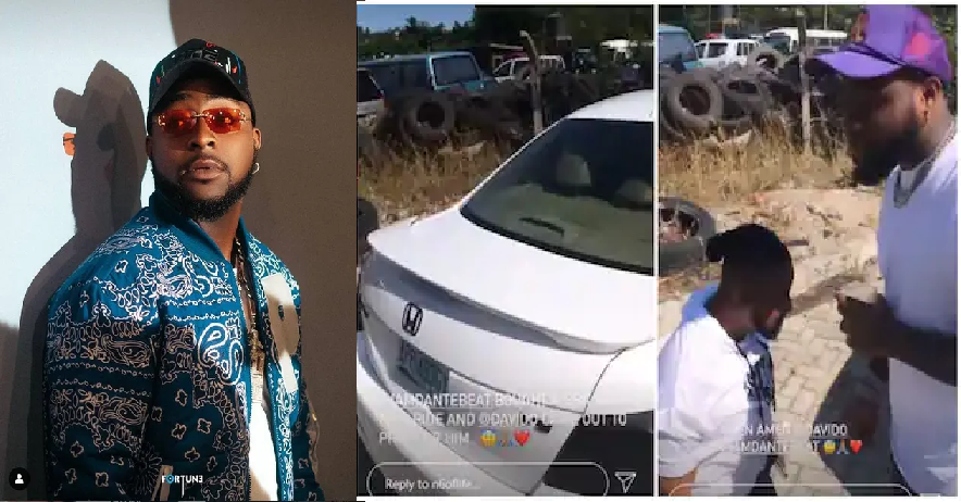 Reactions To Viral Video Of Davido Praying for Producer Dante Who Just Bought First Car(Video)