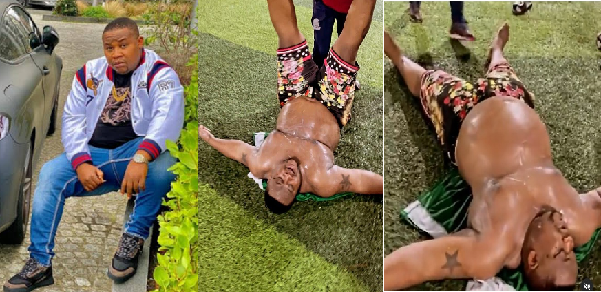 “Na Hennessy full that belle” – Reactions As Cubana Chief Priest Is Spotted Undergoing Rigorous Exercise (Video)