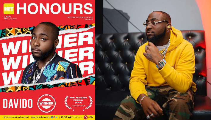 Net Honours 2021: Davido Honours As The ‘Most Searched Male Musician’ Of The Year 2021