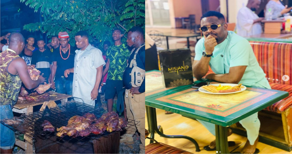 "Wahala for who no get suya spot for house" - Zubby Michael Fluants Suya Spot Inside His Mansion