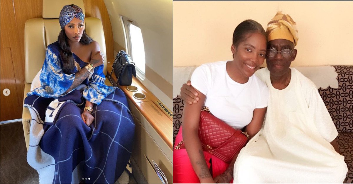 “I’m so numb, so weak. Rest In Perfect Peace my King”: Tiwa Savage Loses Father To The Cold Grip Of Death
