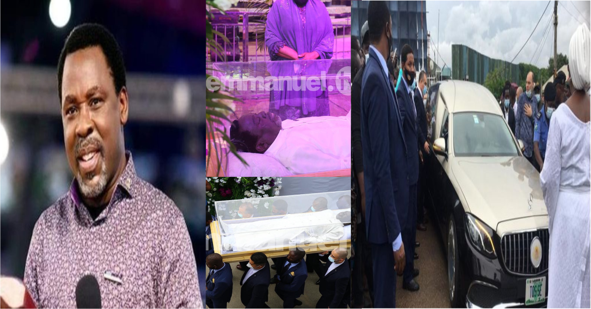 Late Prophet T.B. Joshua Corpse Arrive Synagogue Church of All Nations(PHOTOS)