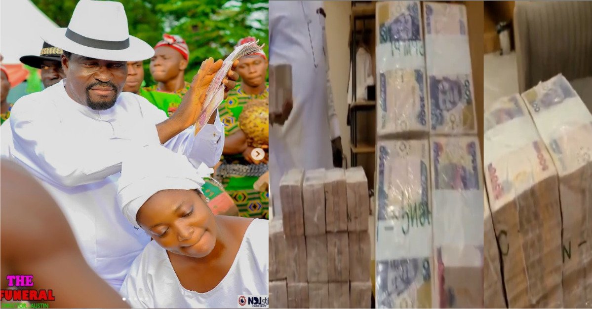 "Blood Money" - Reactions As Kanayo Shows Off Bundles Of Cash He Intends To Spray At Obi Cubana's mum's Funeral(VIDEO)