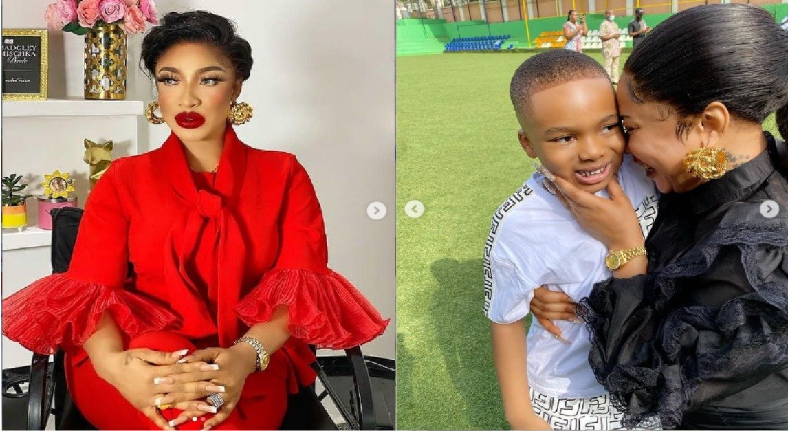 “I’m raising a son that your daughter will be safe with”: Tonto Dikeh Discloses