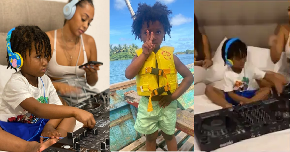 "DJ Zion Give themmm": Wizkid's Youngest Son Zion Shows off His DJ Skills in New Video