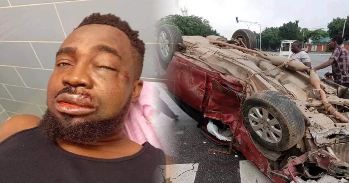 VIDEO - Rapper, Mr Raw survives ghastly motor accident