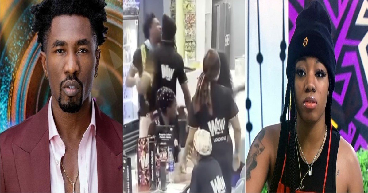 BBNaija 2021 VIDEO: Rowdy Moment in the House As HOH Boma Nearly Be@t Up Angel over Hitted Argument