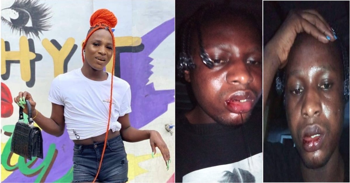 VIDEO: ‘The pounding was small' – Reactions as popular crossdresser cries for help after getting attacked by angry Nigerians