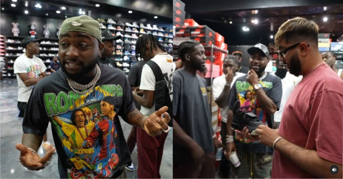 30BG Boss, Davido Takes Entire Crew On Sneakers Shopping Spree In Los Angeles(VIDEO)