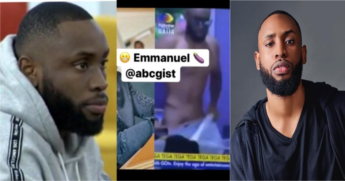 BBNaija 2021 Video: Social Media on Fire As Housemate Emmanuel mistakenly showed off his Cucumber