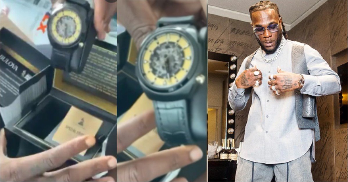 VIDEO: "Odogwu", Burna Boy Receives Grammy Wristwatch