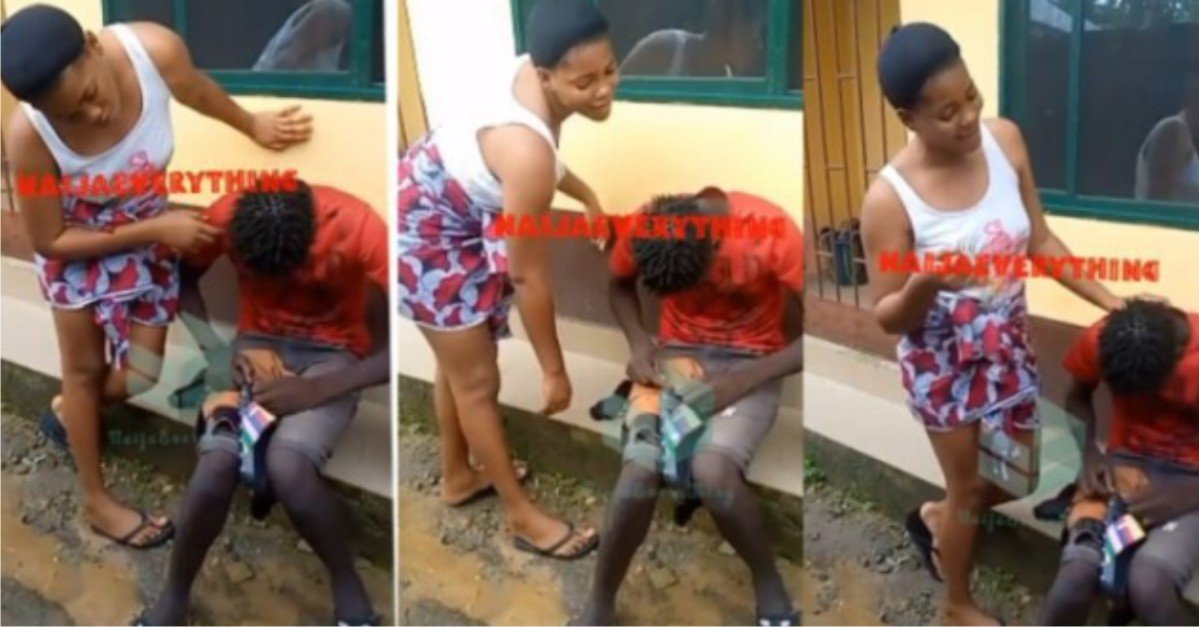 VIDEO: Moment Lady loses Her Heart To “Aboki” She Called To Repair Her Shoe, Shoots Her shot