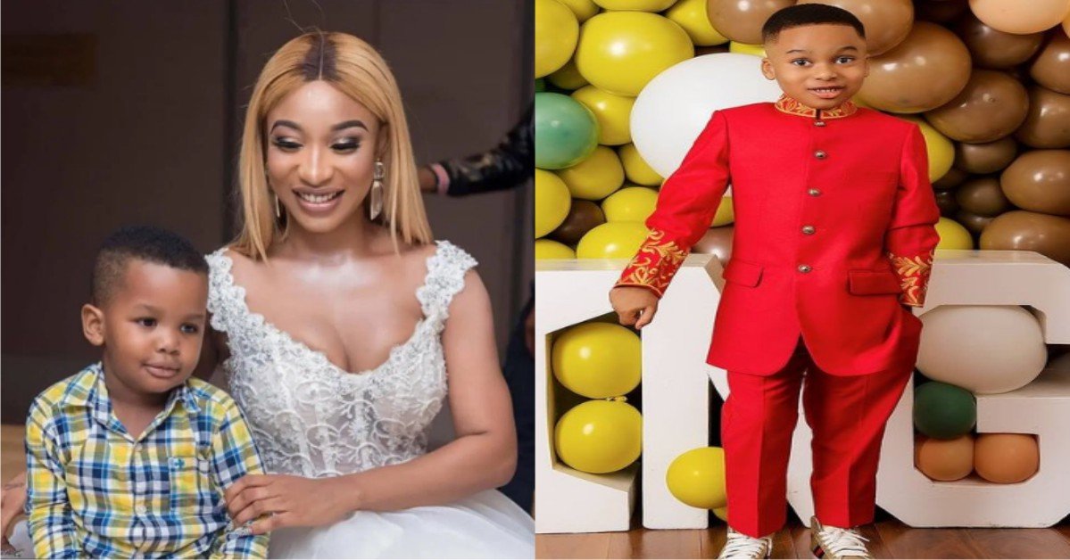 VIDEO: "In this kinda economy" -Tonto Dikeh laments As Son Destroys Devices Worth Millions Of Naira