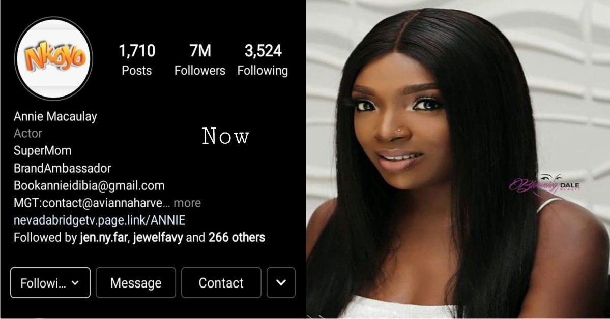 Breaking: Annie Idibia removed her husband’s surname "Idibia" from her Instagram bio