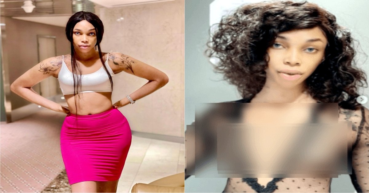 Controversial cross-dresser, Jay Boogie, flaunts her glowing B**Bs in a new Instagram post
