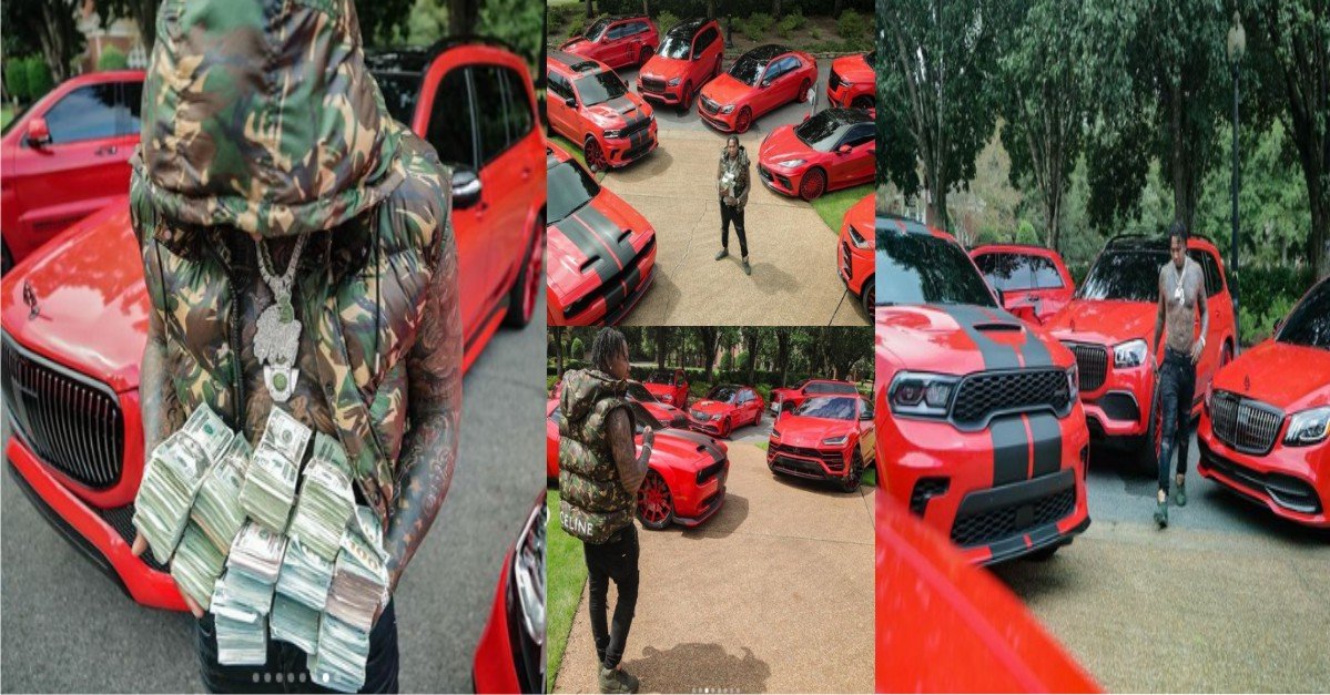 PHOTOS: Moneybagg Yo Shows Off Luxury Cars And Money To Mark Birthday