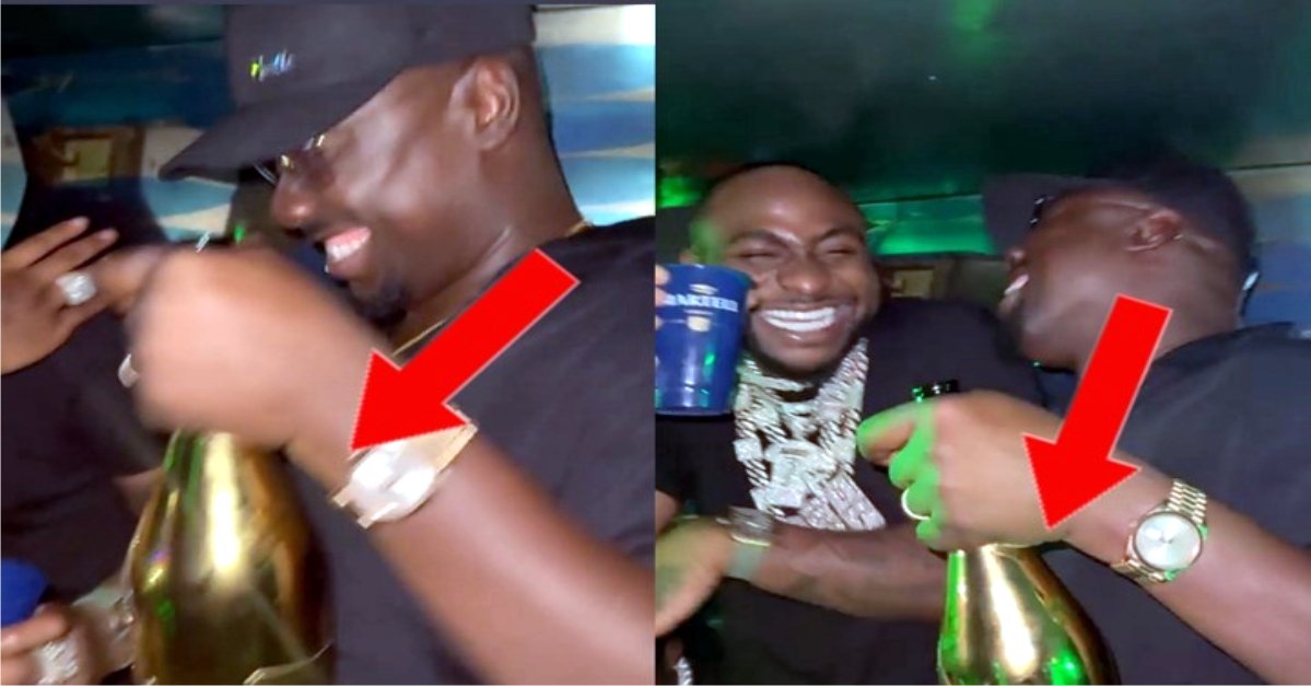 Check out the price of the Expensive wine Obi Cubana was seen drinking with Davido