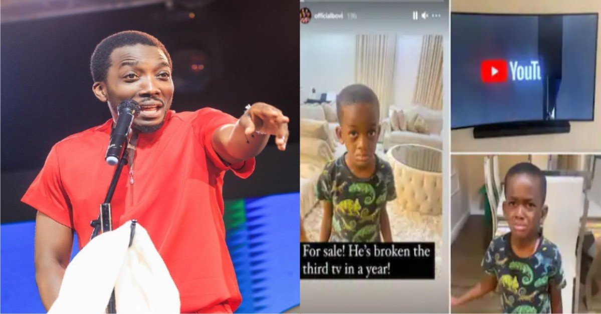 VIDEO: Bovi Puts His Son Up For Sale After He Smash Their TV Set For The Third Time This Year