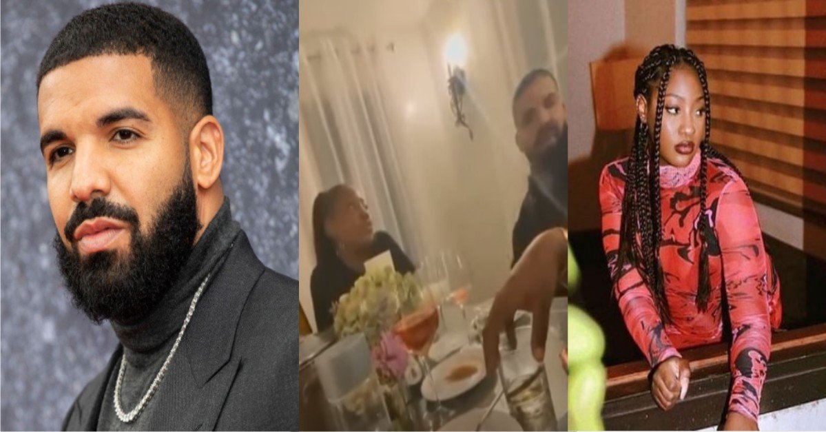 VIDEO: Tems Spotted Chilling And Having Dinner With Drake