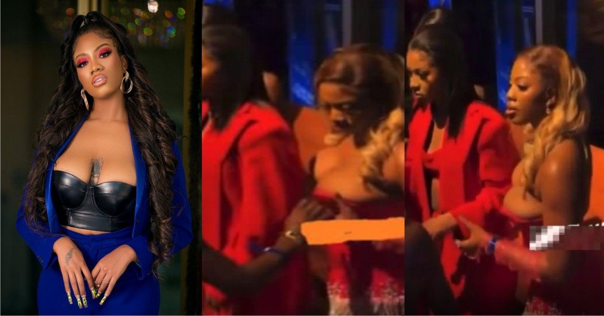 VIDEO: Moment BBNaija Star, Angel's N*pple Popped Out At An Event
