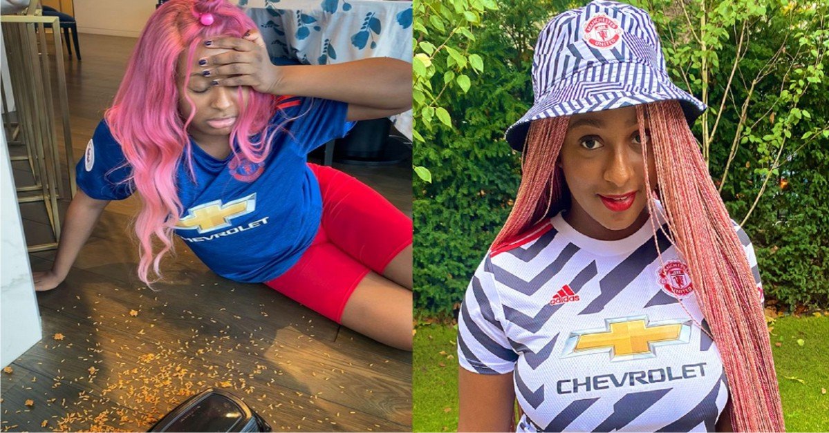 "To Cuppy this match press 5" - Reactions As DJ Cuppy ‘Collapses’ After Her Team, Man Utd Lost 5-0 To Liverpool
